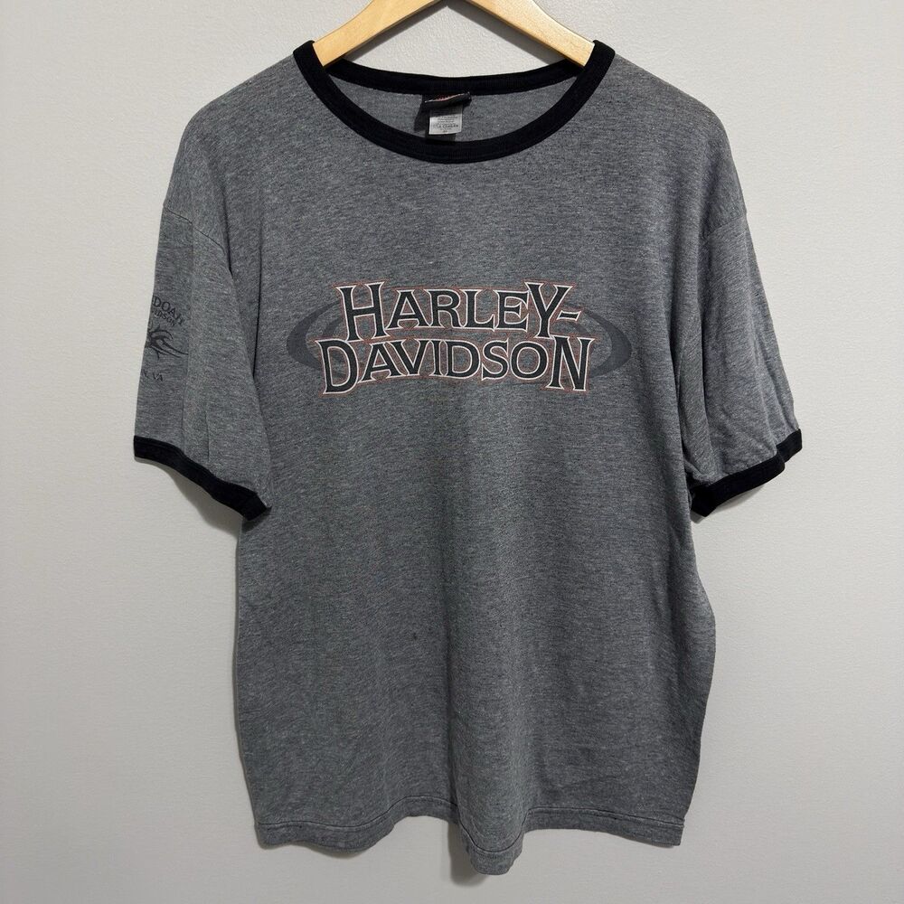 Harley-Davidson Ringer T Shirt XL Vintage Classic Biker Grunge 90s
